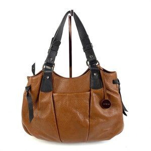 Furla Hobo Handbag British Tan Brown Medium Shoulder bag purse